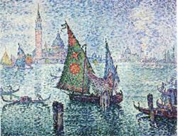 Paul Signac The Green Sail,Venice oil painting picture